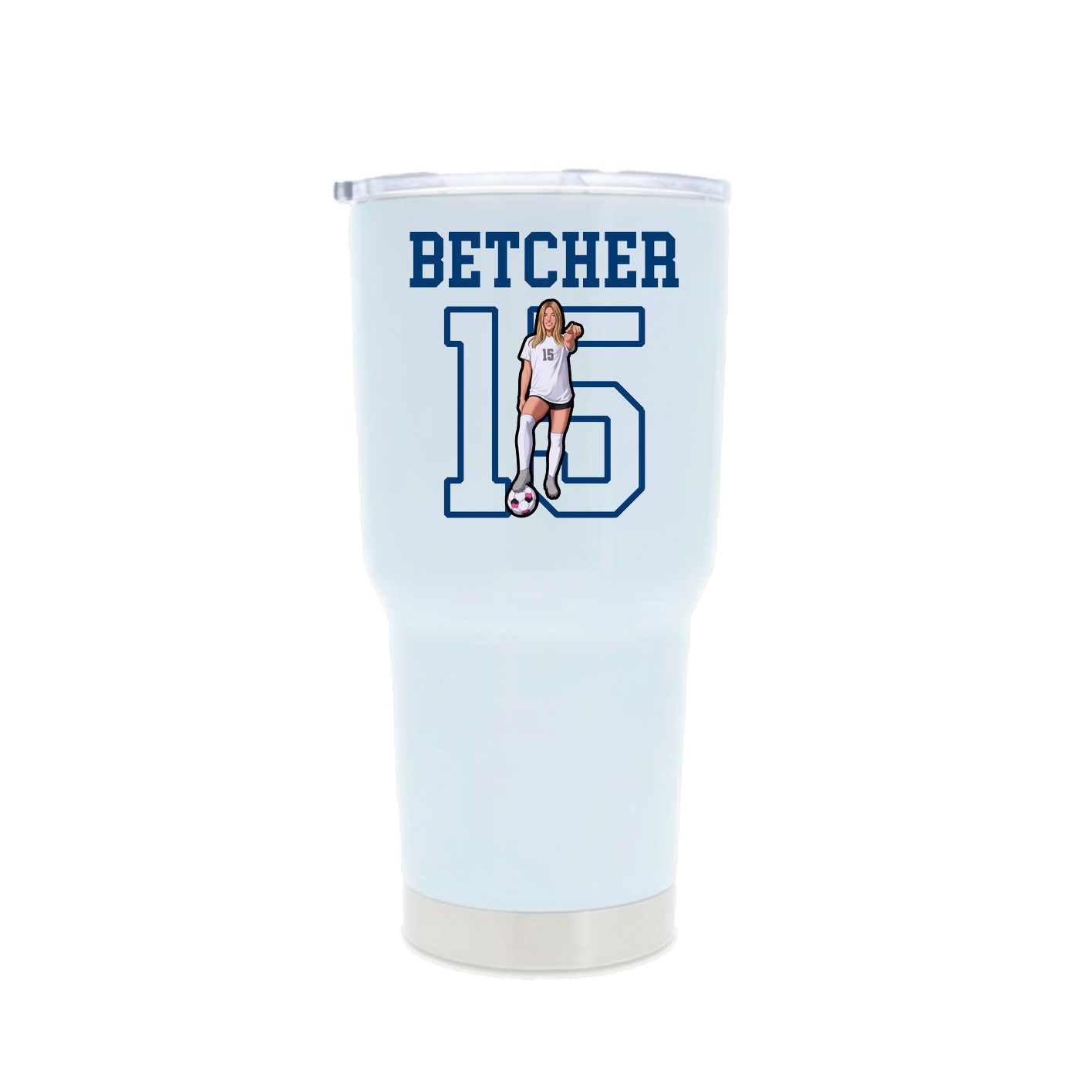 30oz Stainless Steel Tumbler — Shirsey in White