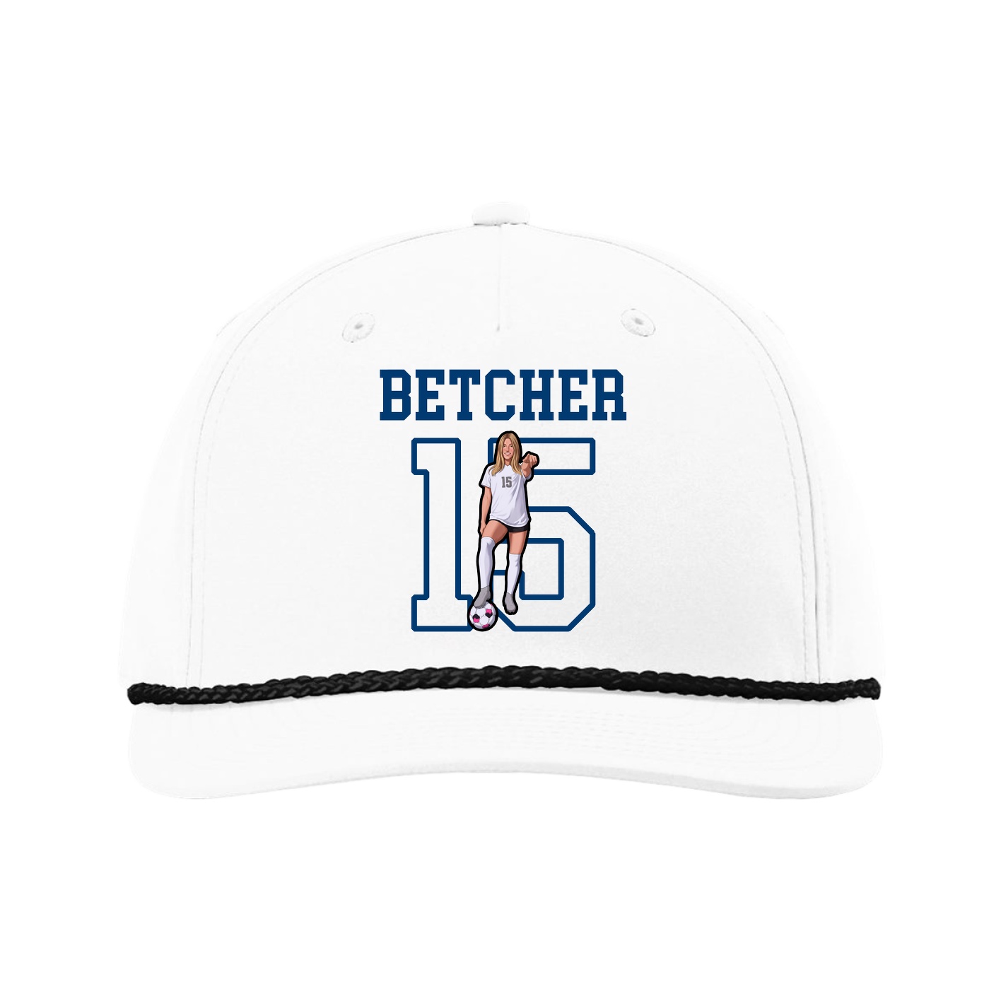 Five-Panel Classic Rope Cap — Shirsey in White