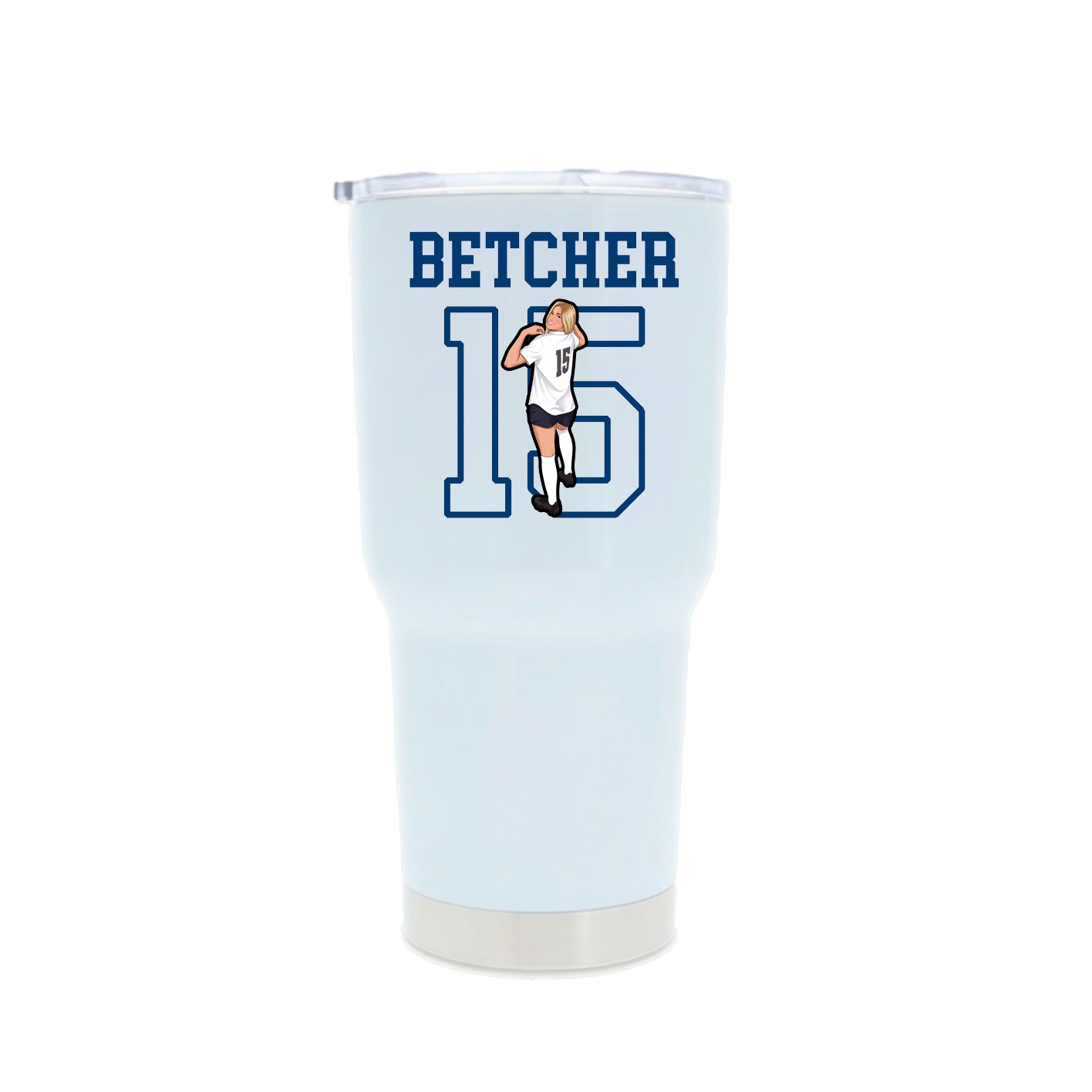 30oz Stainless Steel Tumbler — Shirsey in White