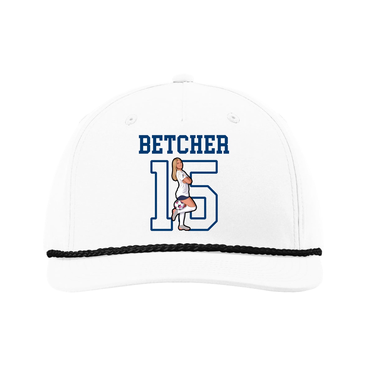 Five-Panel Classic Rope Cap — Shirsey in White