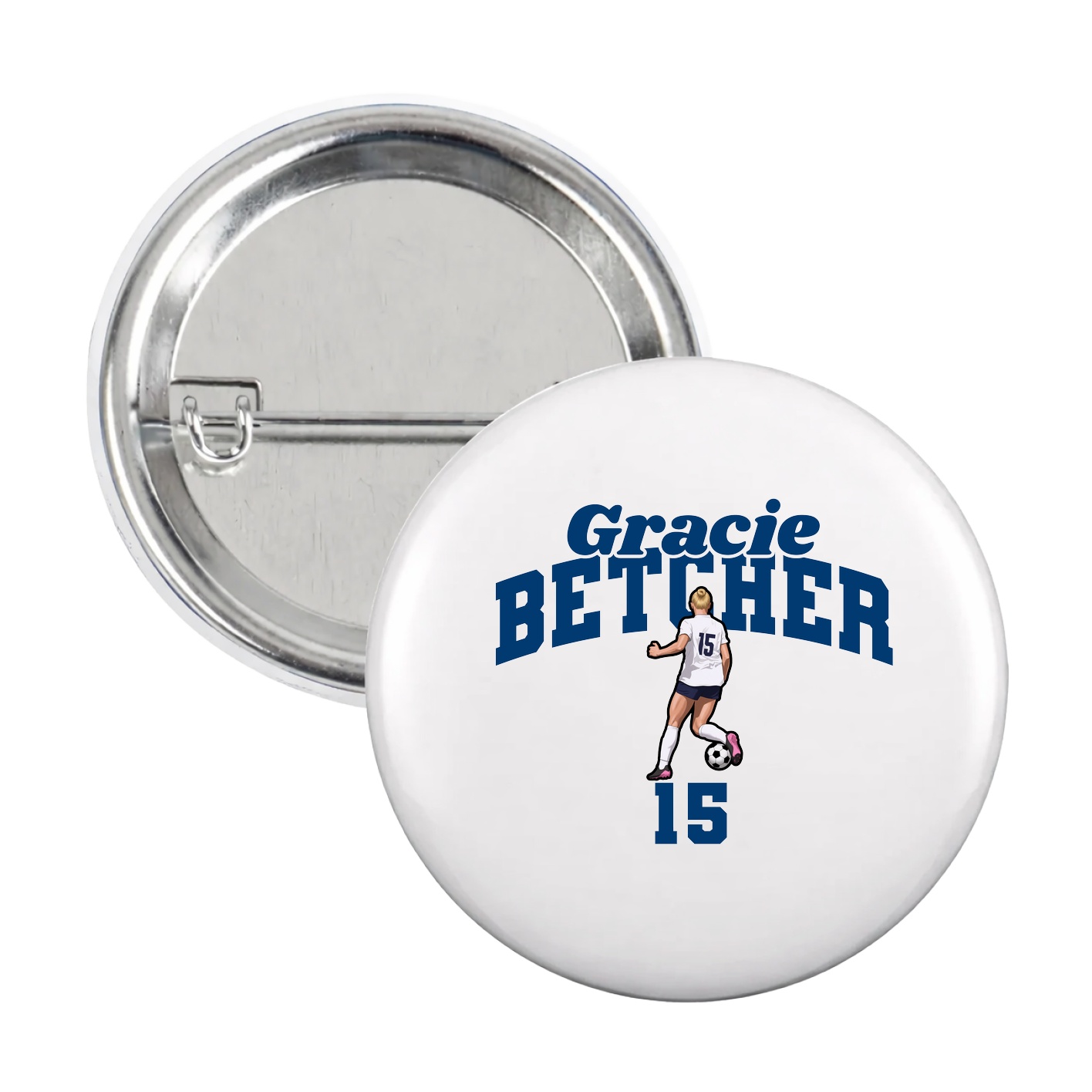 Game Day Button — Signature Arch in White