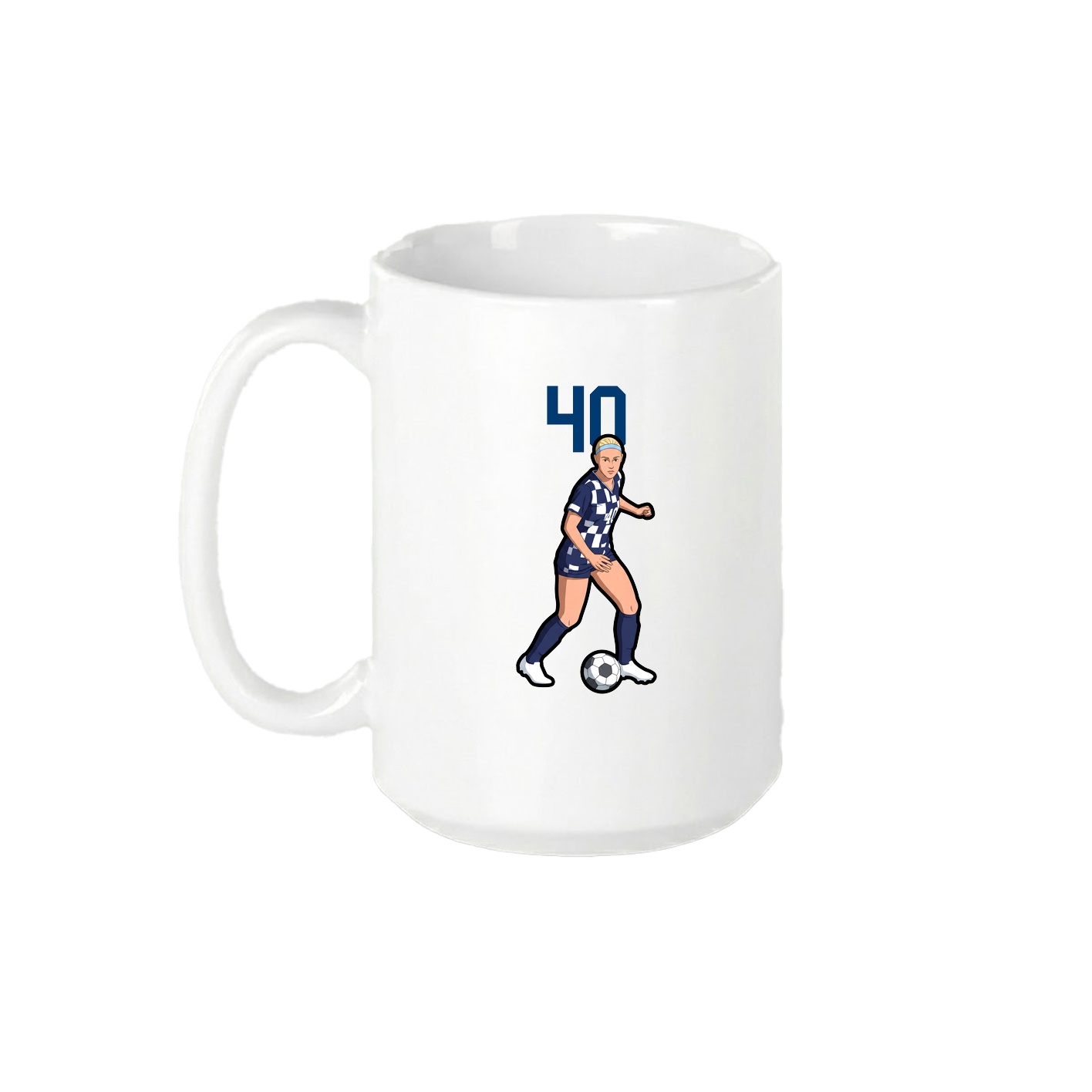 15oz Coffee Mug — Number Top in White