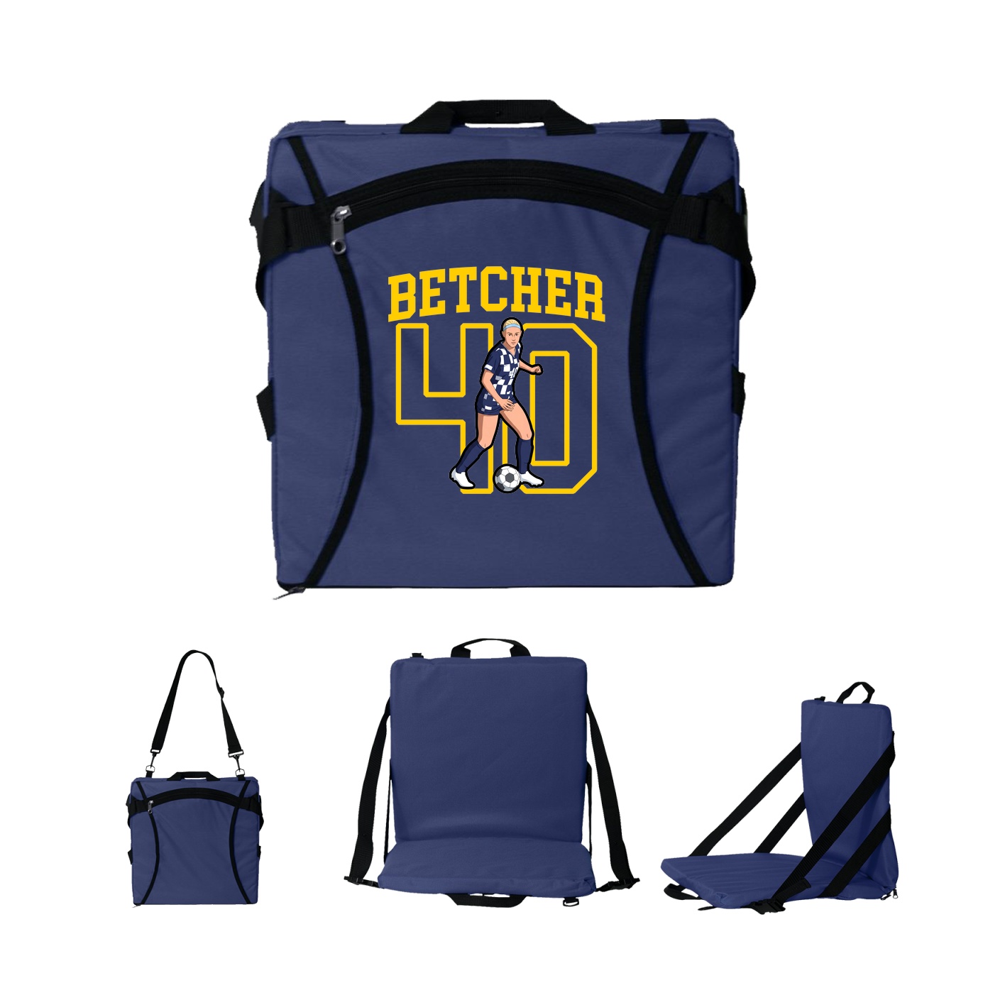 Folding Stadium Seat — Shirsey in Navy