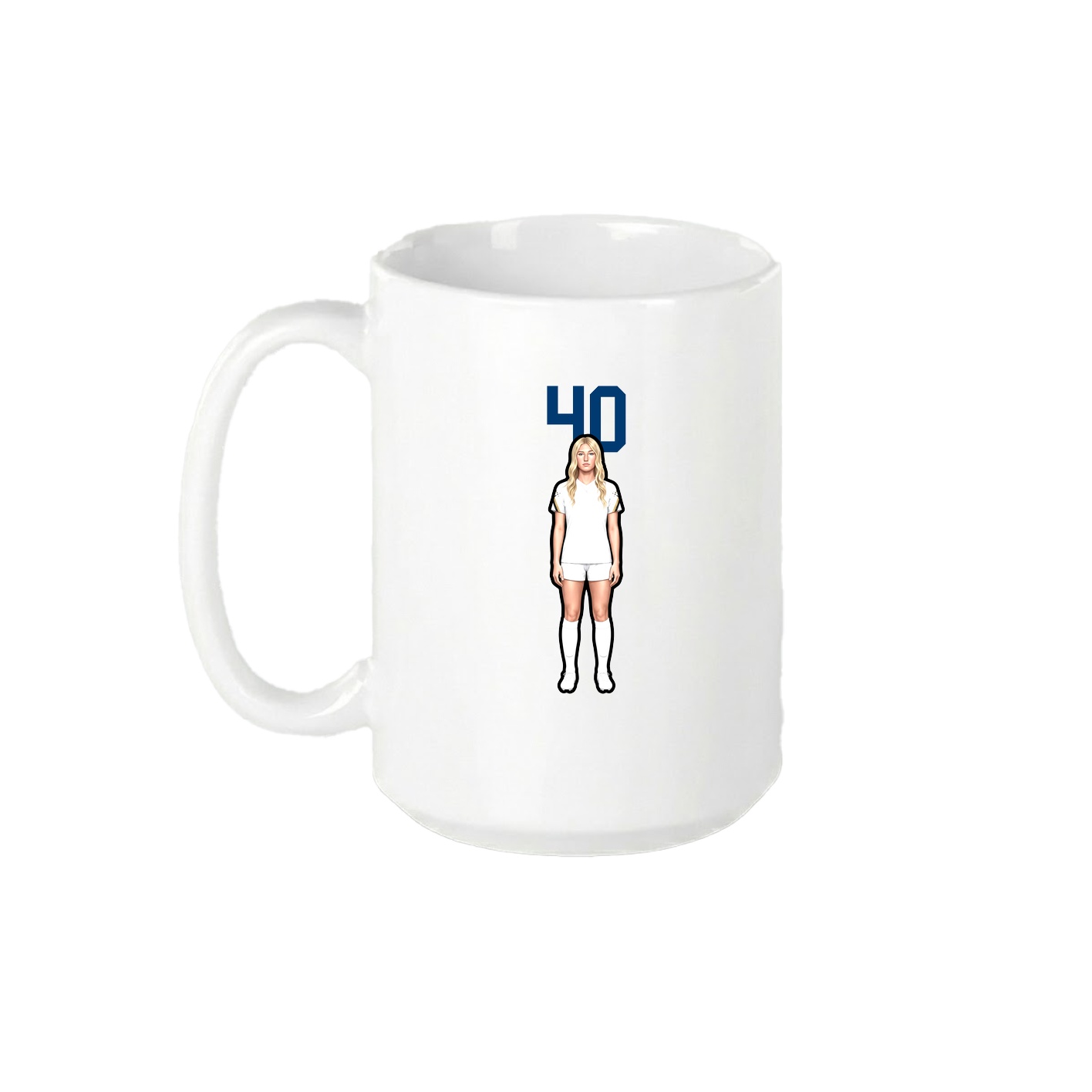 15oz Coffee Mug — Number Top in White