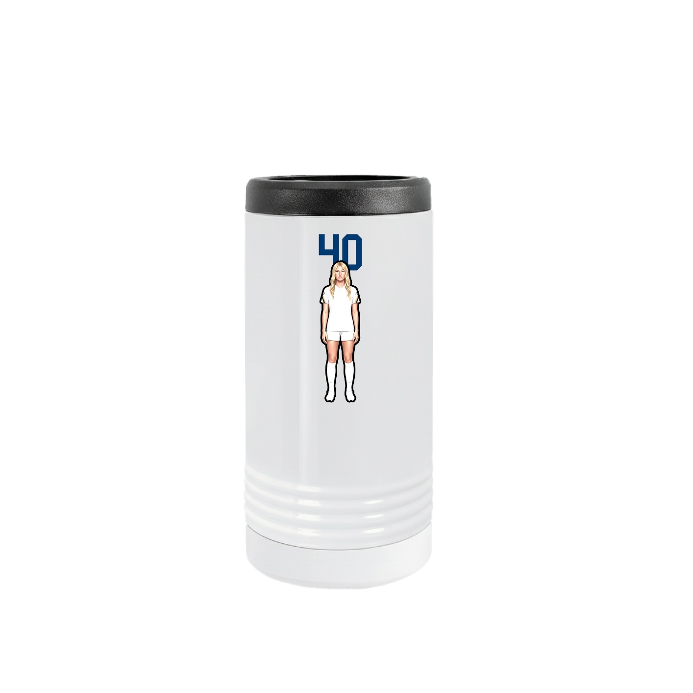 Slim Beverage Holder — Number Top in White