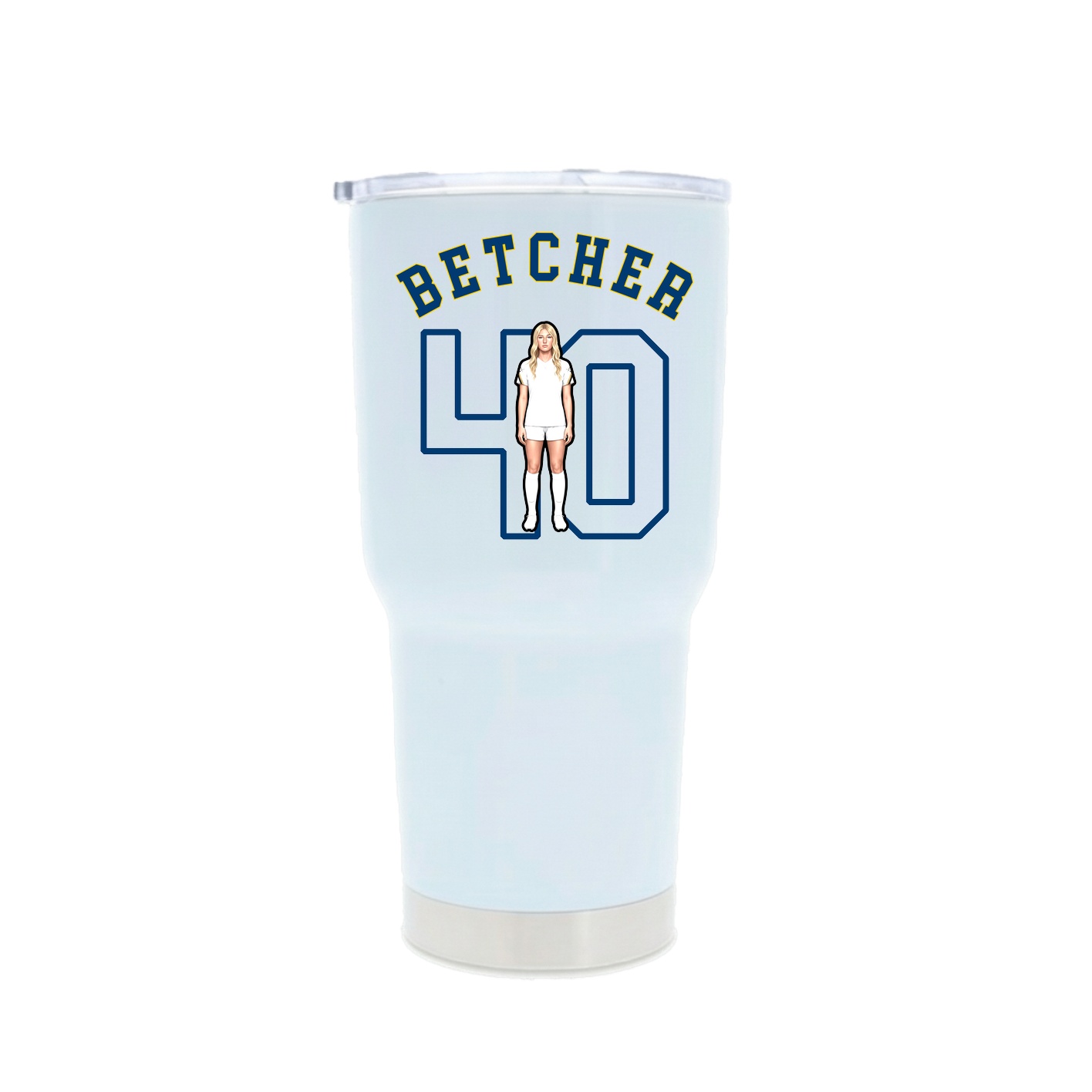 30oz Stainless Steel Tumbler — Shirsey Arch in White