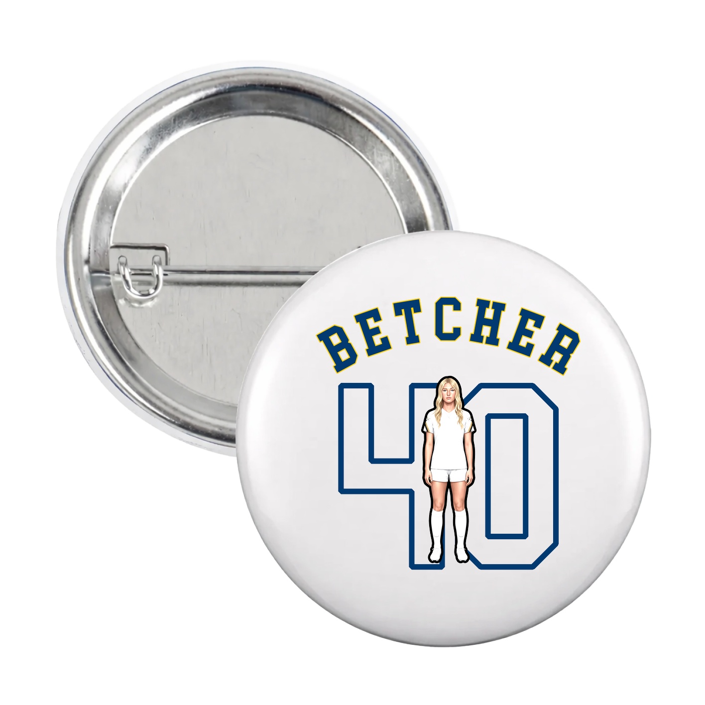Game Day Button — Shirsey Arch in White