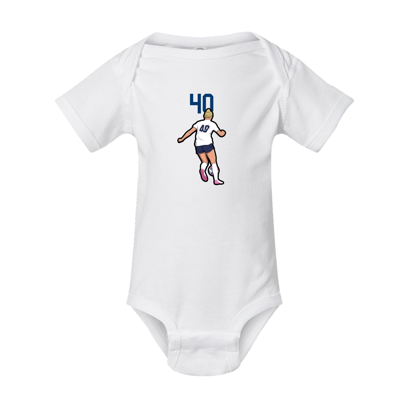 Baby Onesie — Number Top in White