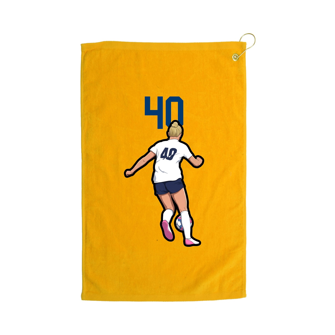 Golf Towel — Number Top in Gold