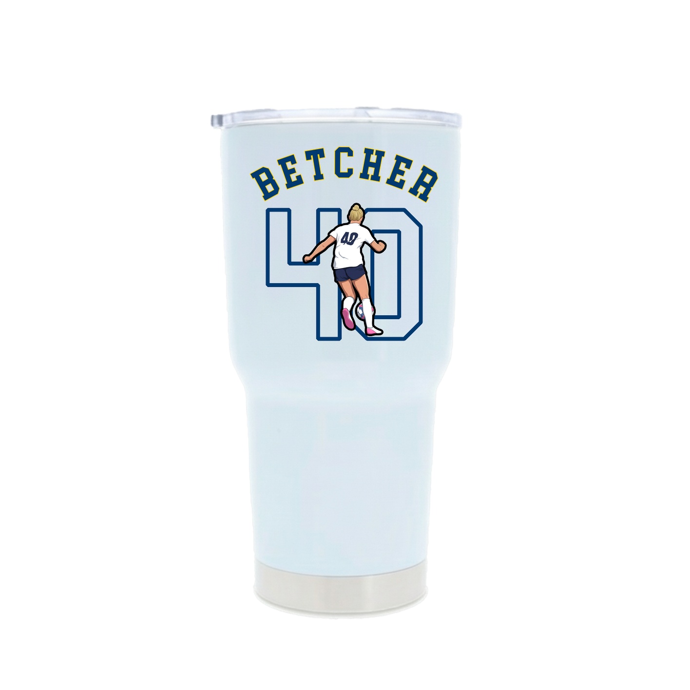 30oz Stainless Steel Tumbler — Shirsey Arch in White