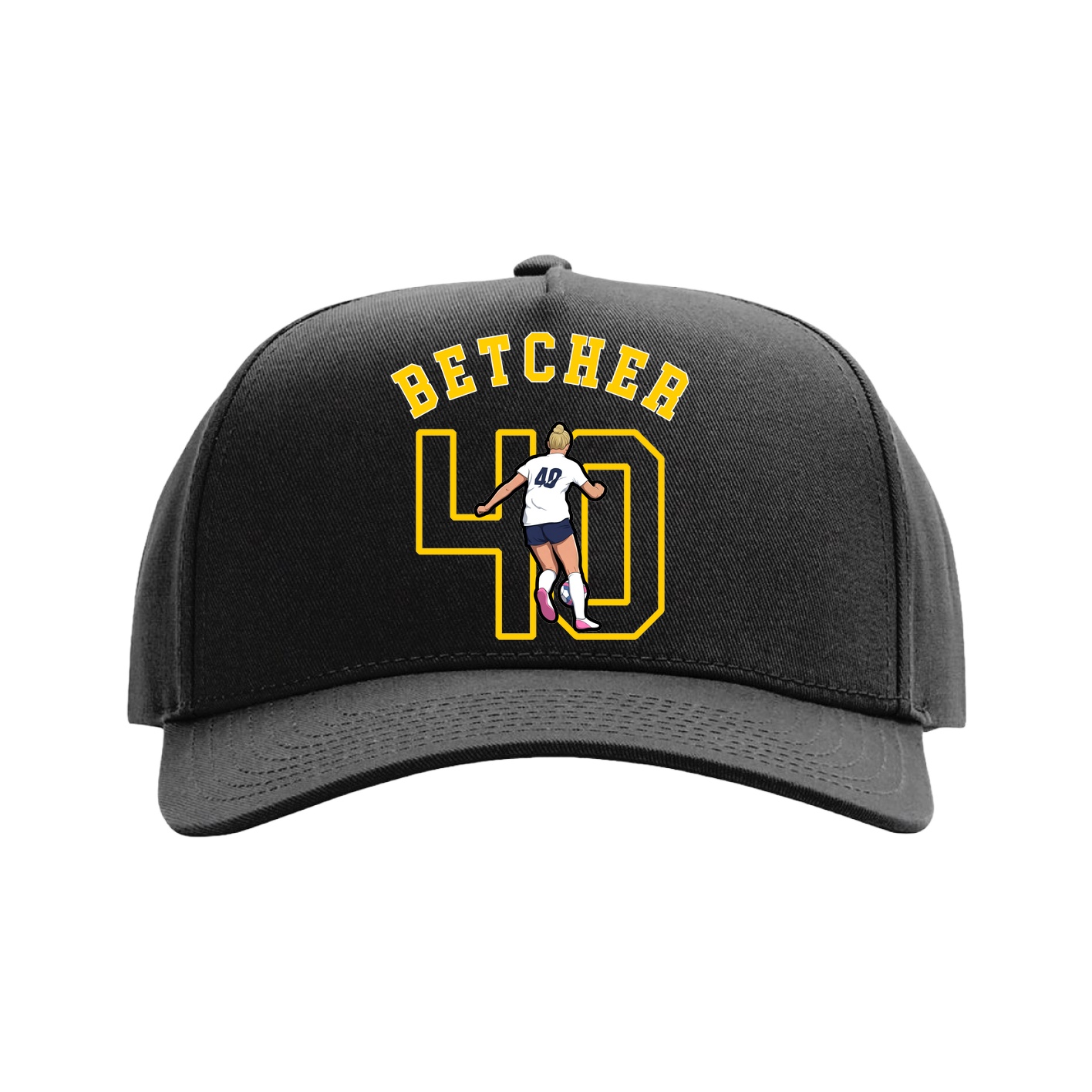Full Fabric Five-Panel Champ Cap — Shirsey Arch in Black