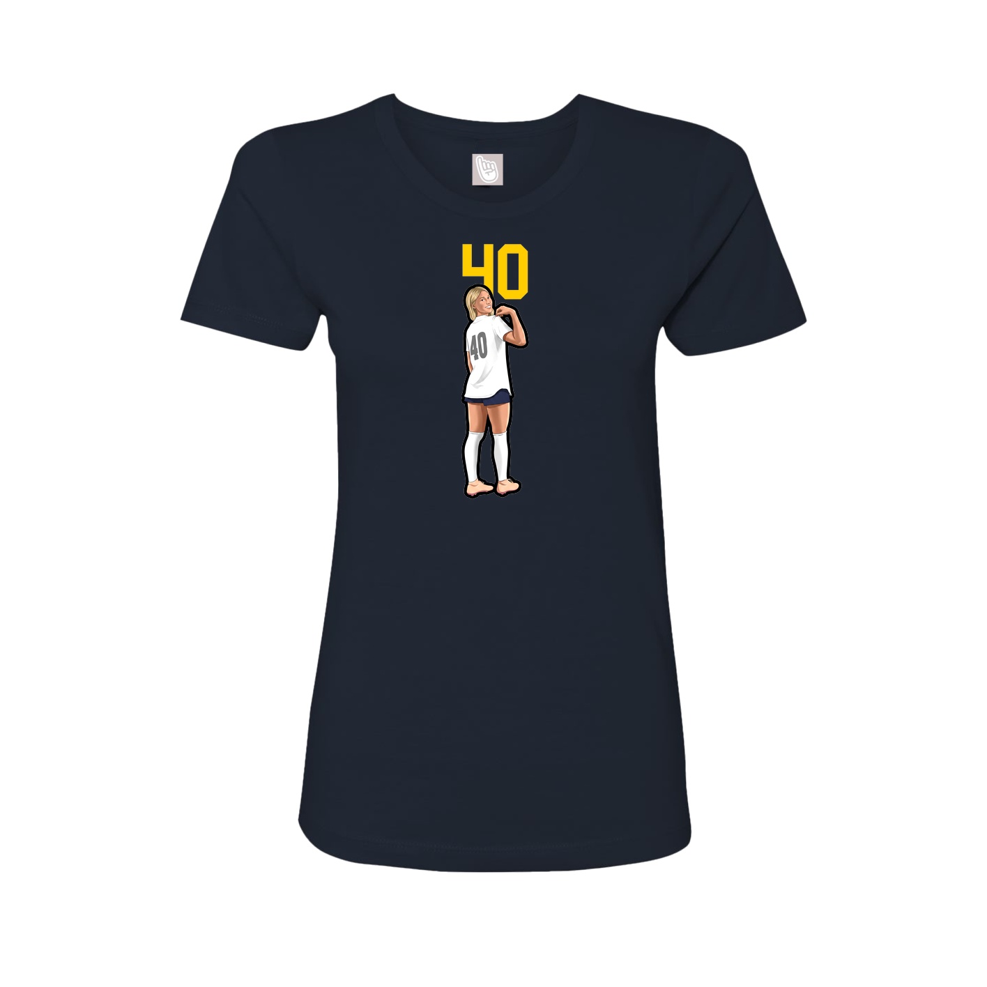 Womens Tee — Number Top in Navy