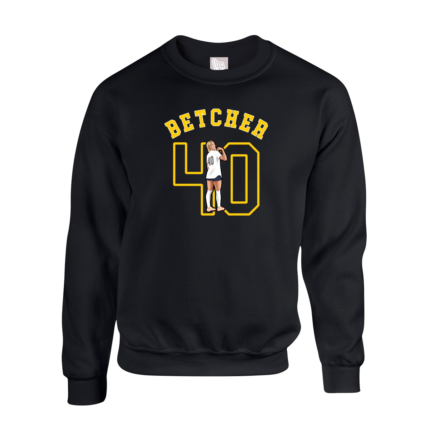 Fleece Crew — Shirsey Arch in Black