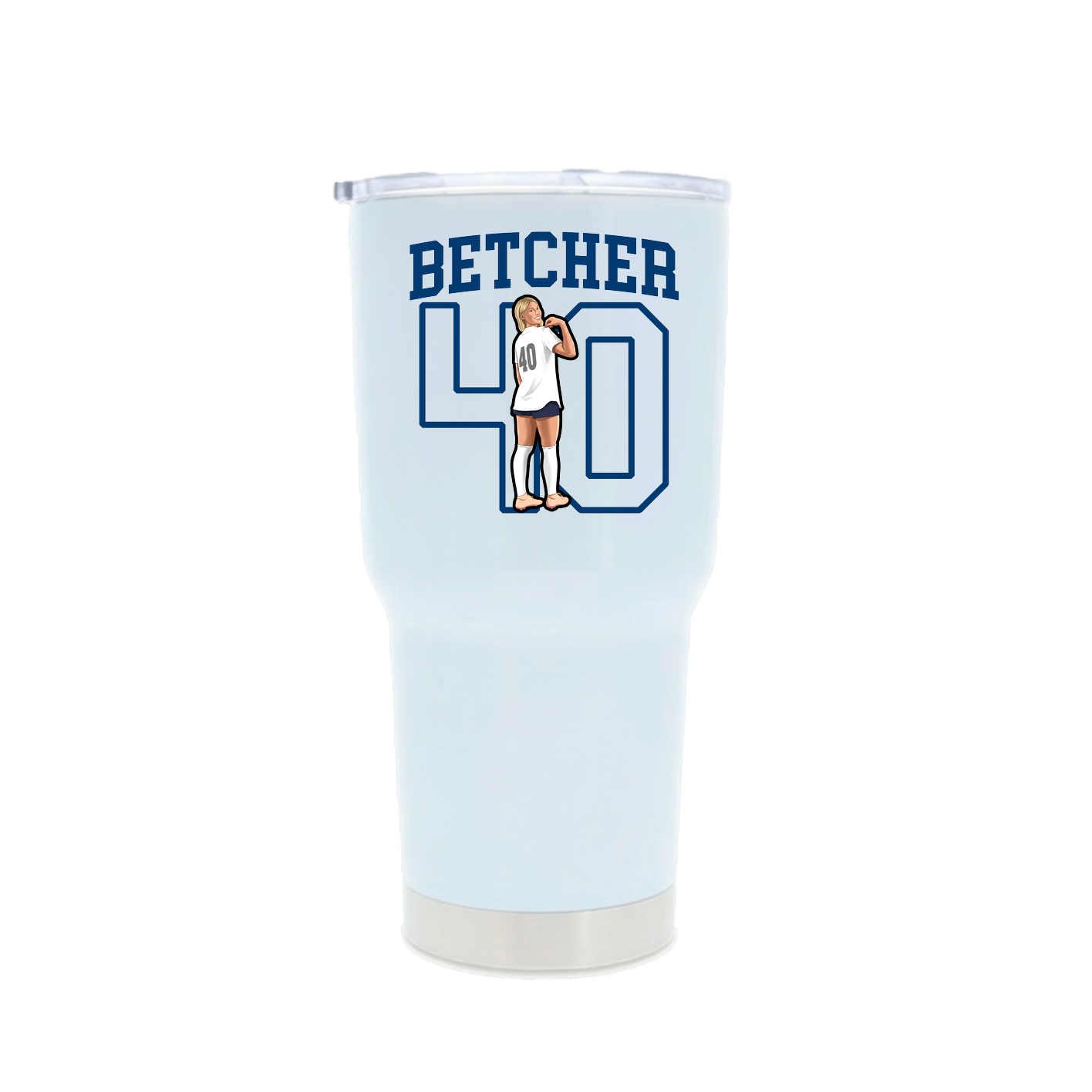 30oz Stainless Steel Tumbler — Shirsey in White