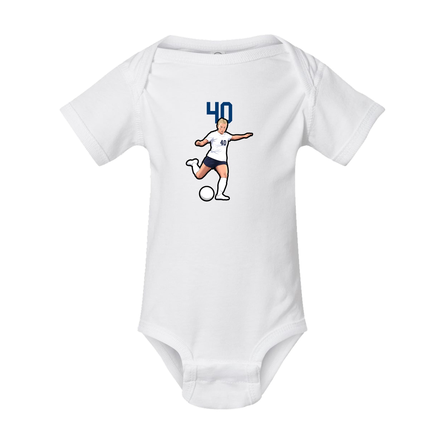 Baby Onesie — Number Top in White