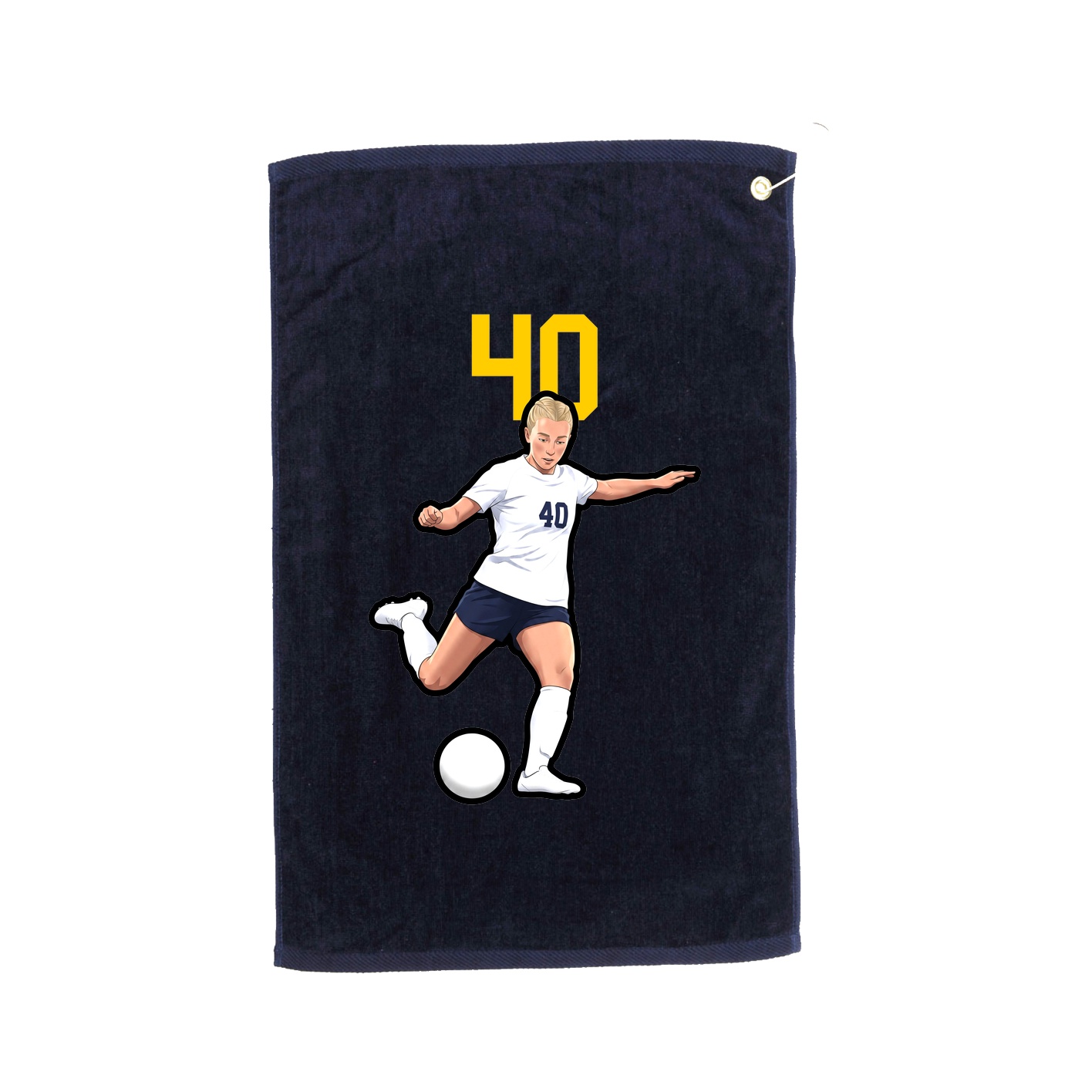 Golf Towel — Number Top in Navy