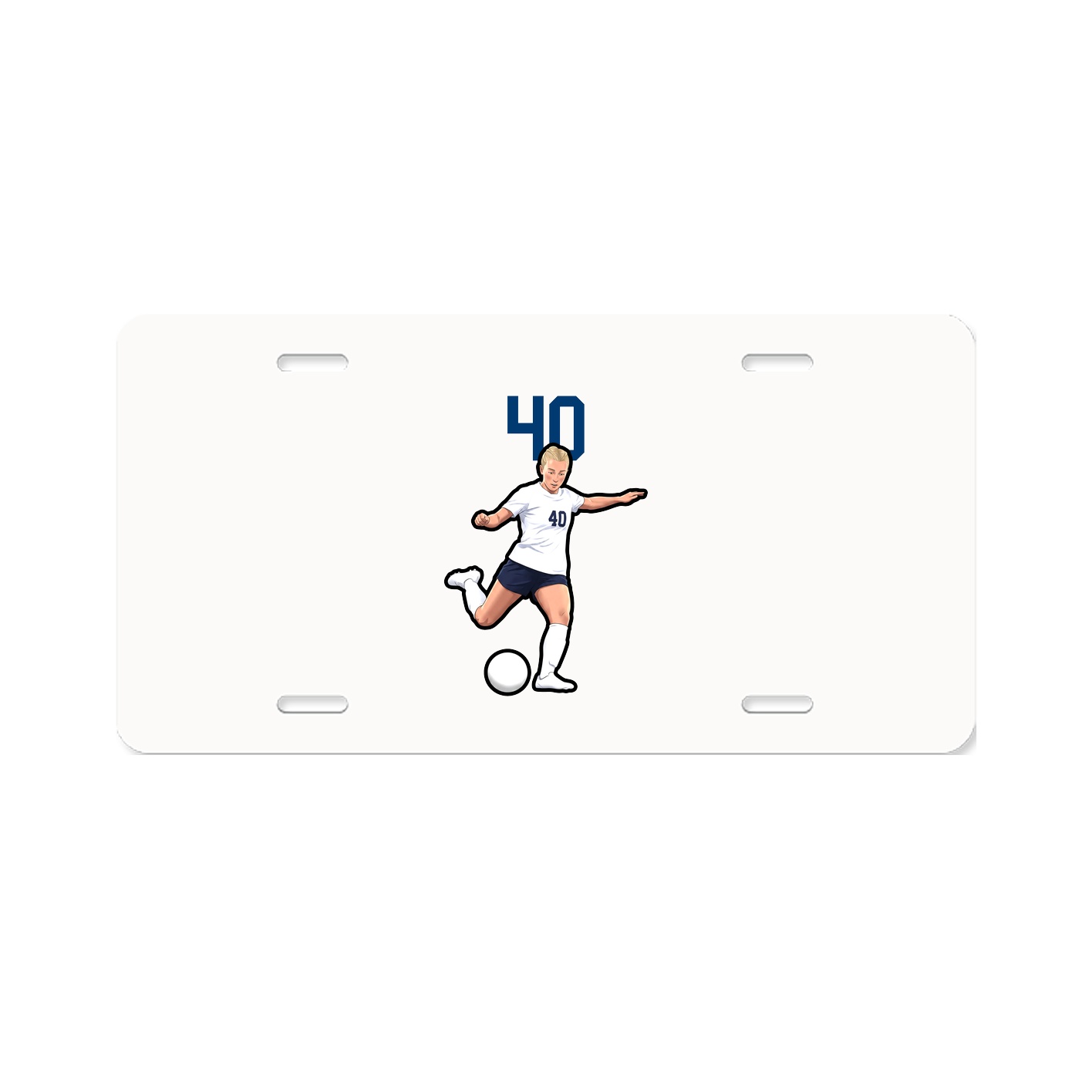 License Plate — Number Top in Classic