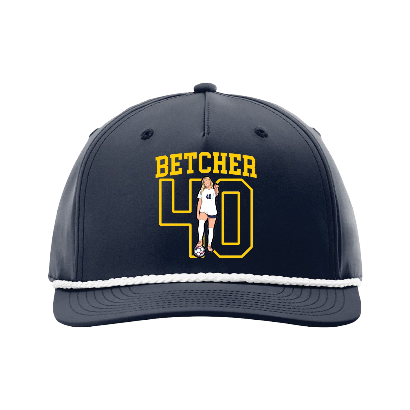 Five-Panel Classic Rope Cap — Shirsey in Navy