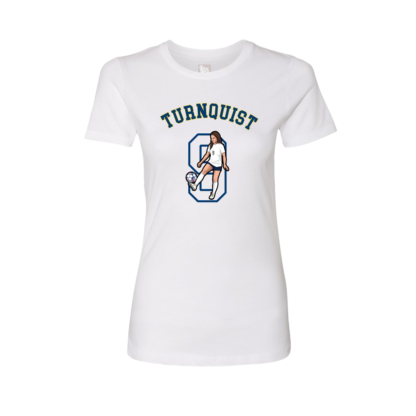 Fitted Women's Tee — Shirsey Arch in White