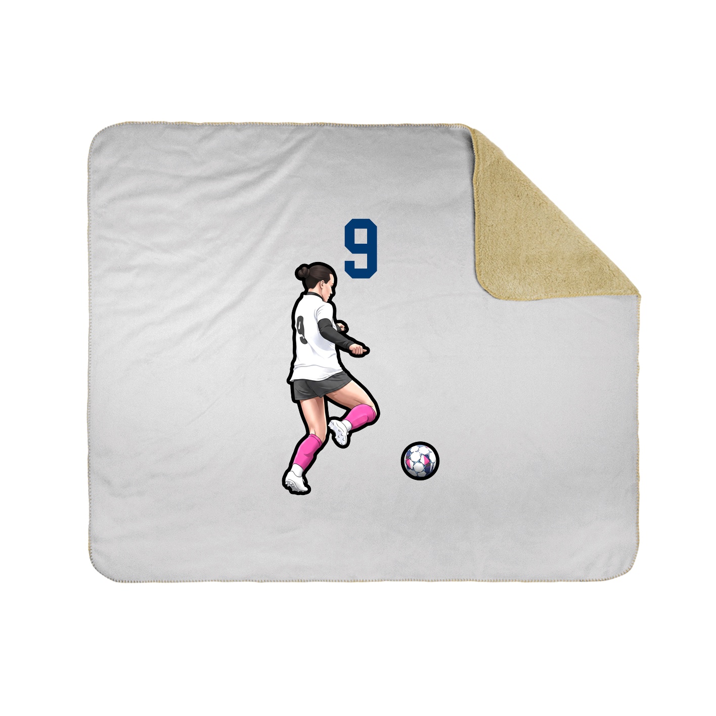 Throw Blanket — Number Top in White