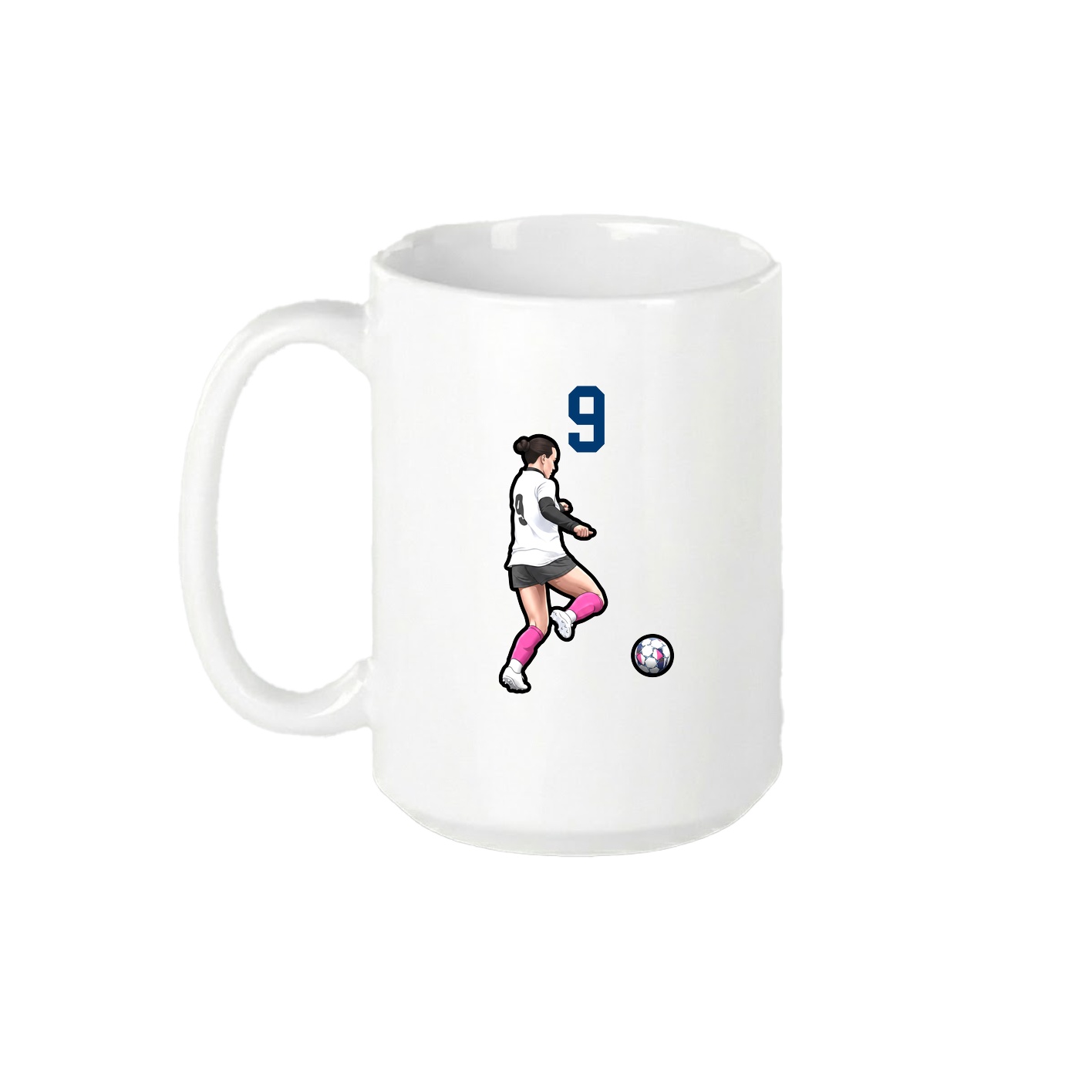15oz Coffee Mug — Number Top in White