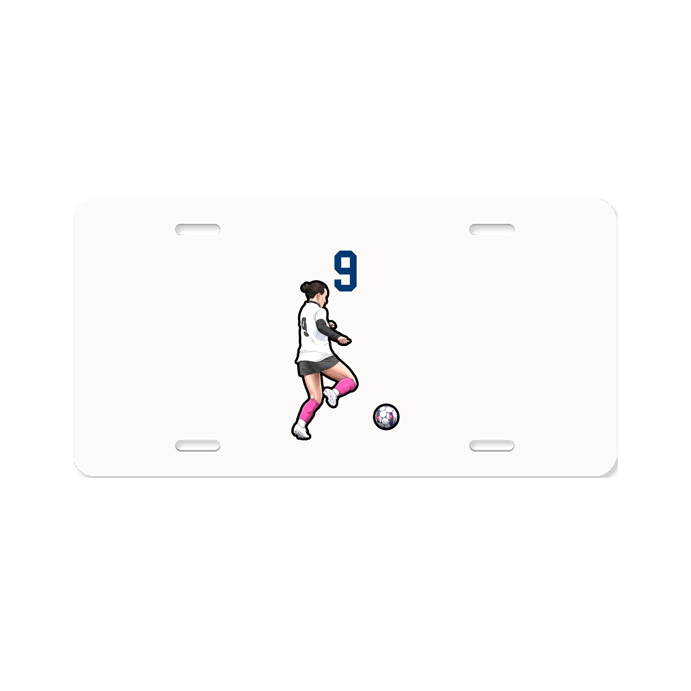 License Plate — Number Top in Classic