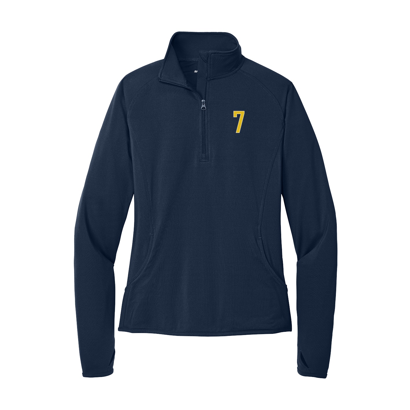 Women's Q-Zip Pullover — Front Shirsy in Navy