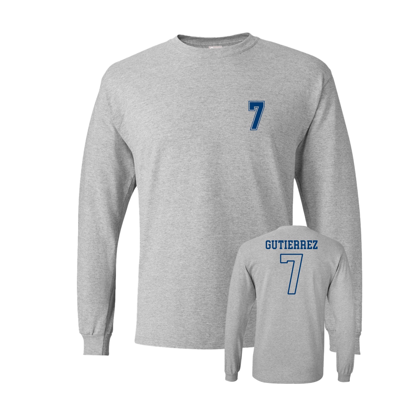 Long Sleeve Tee — Chest Back in Grey