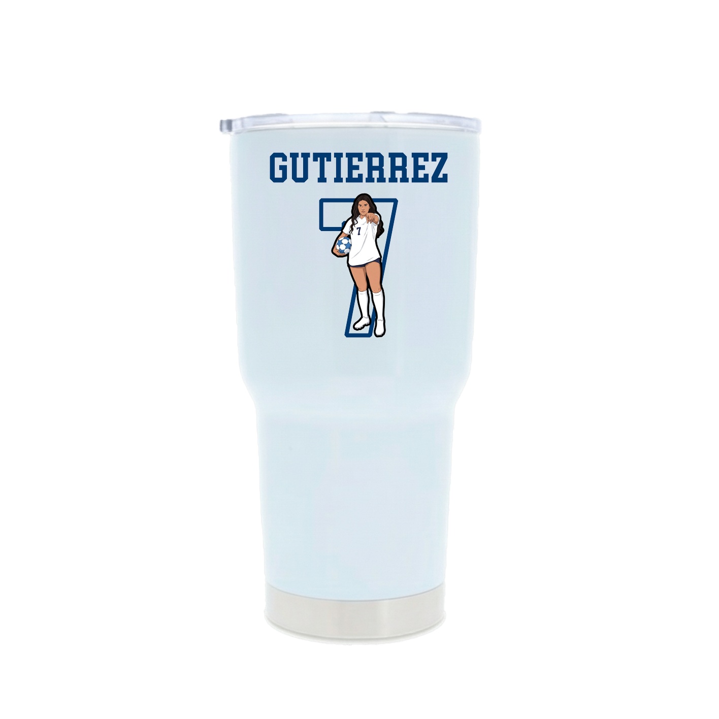 30oz Stainless Steel Tumbler — Shirsey in White