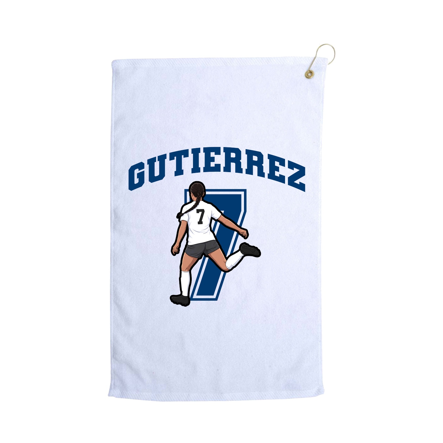 Golf Towel — Number in White