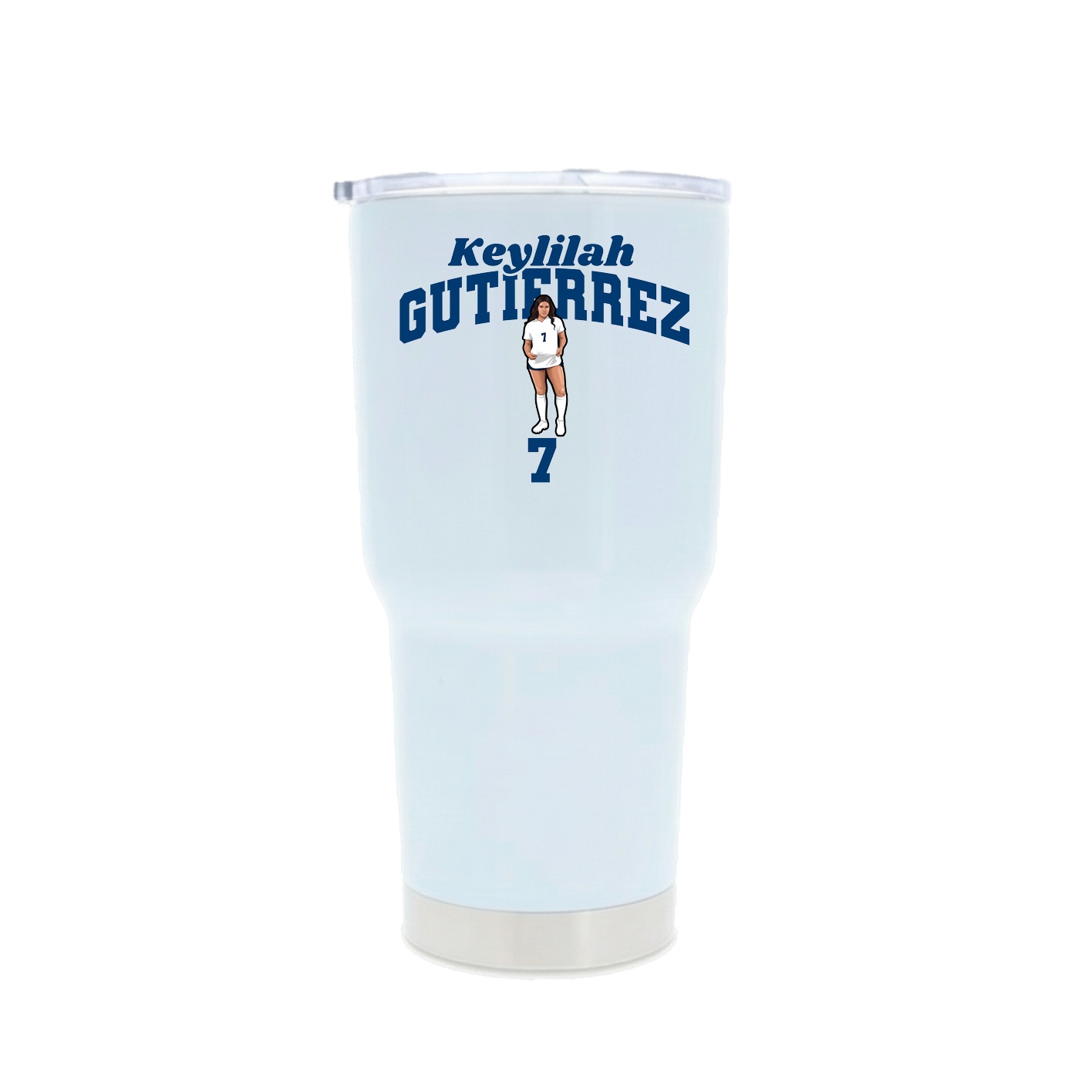 30oz Stainless Steel Tumbler — Signature Arch in White