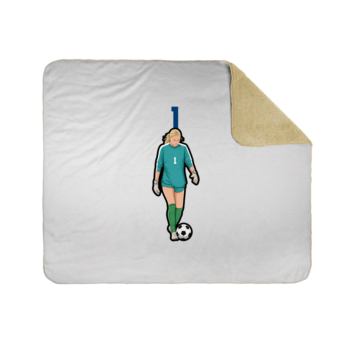 Throw Blanket — Number Top in White