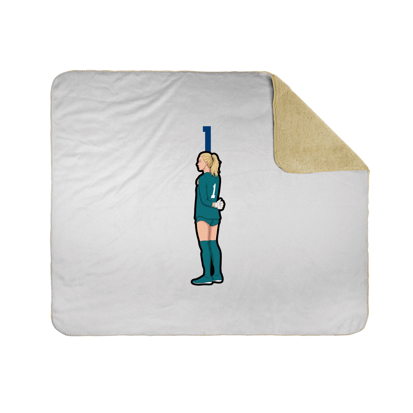Throw Blanket — Number Top in White