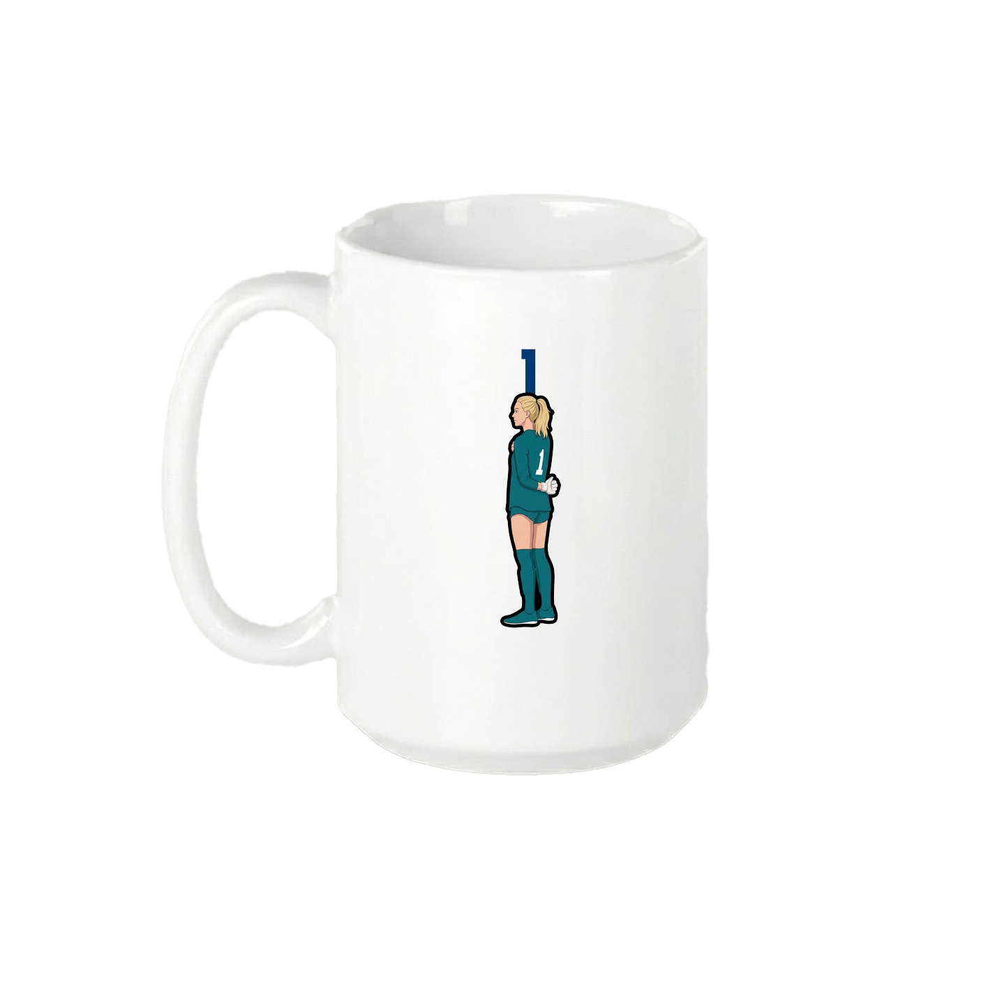 15oz Coffee Mug — Number Top in White