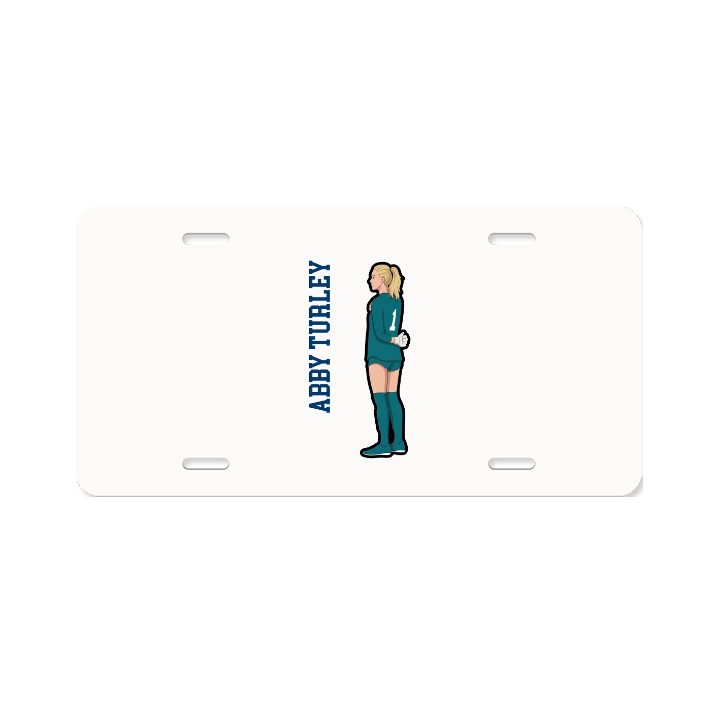 License Plate — Name Vertical in Classic