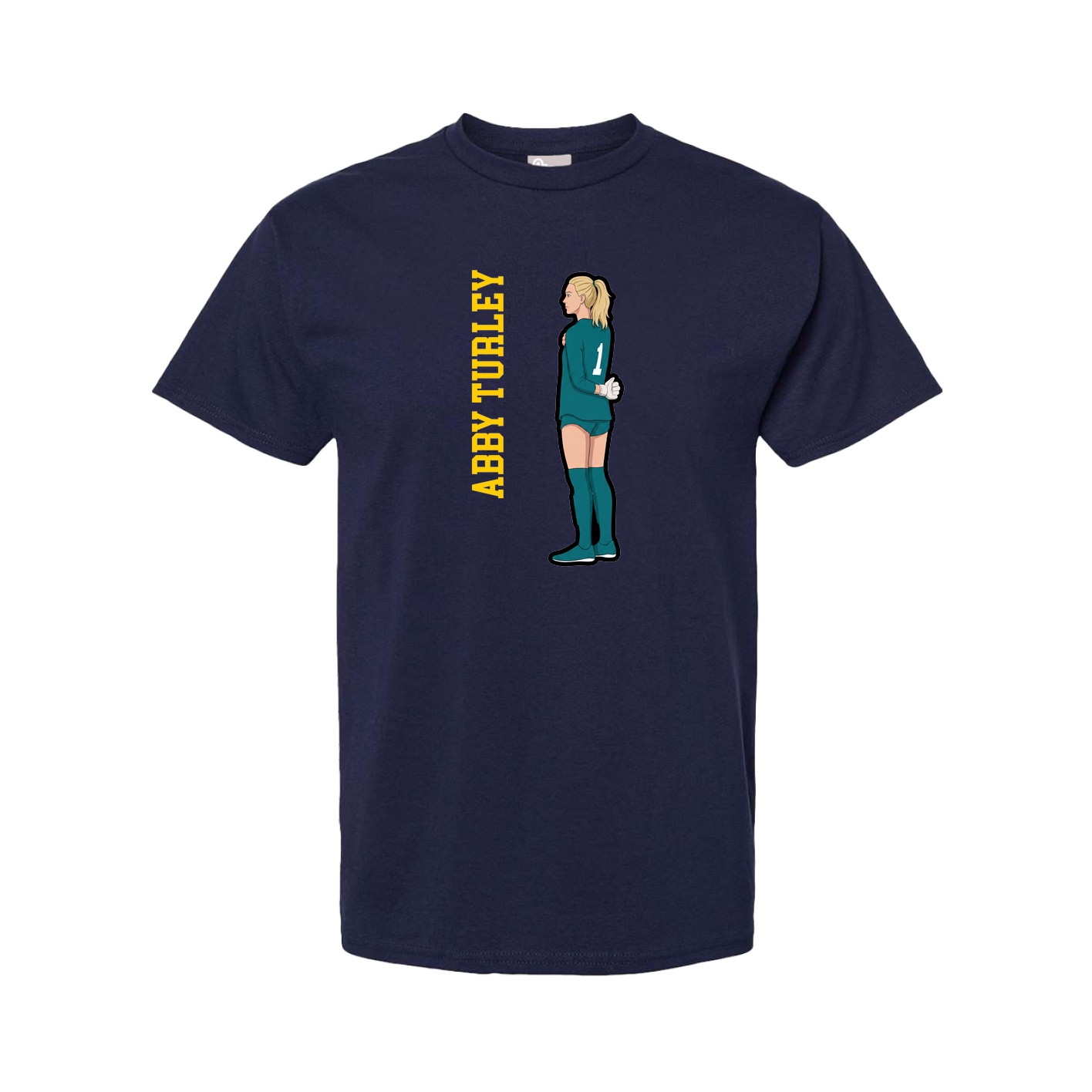 Tee — Name Vertical in Navy