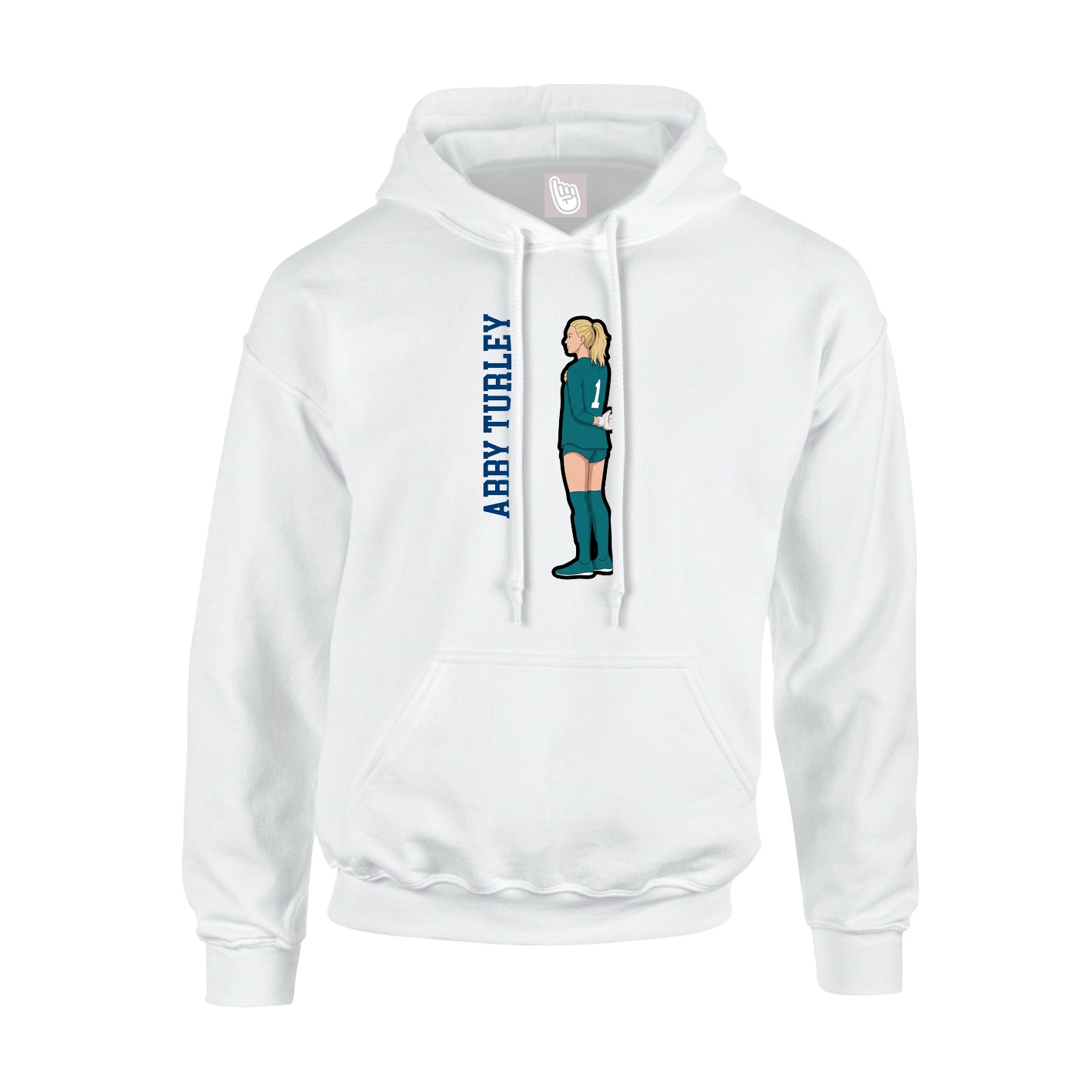 Youth Hoodie — Name Vertical in White