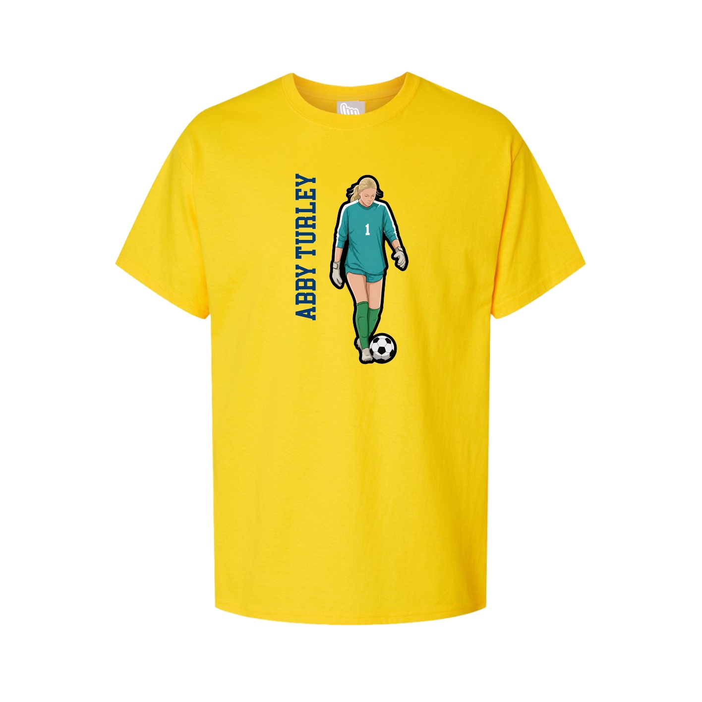 Youth Tee — Name Vertical in Gold