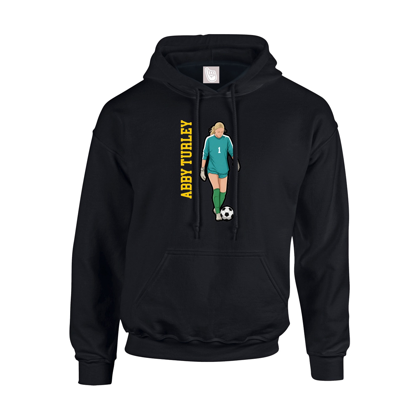 Youth Hoodie — Name Vertical in Black