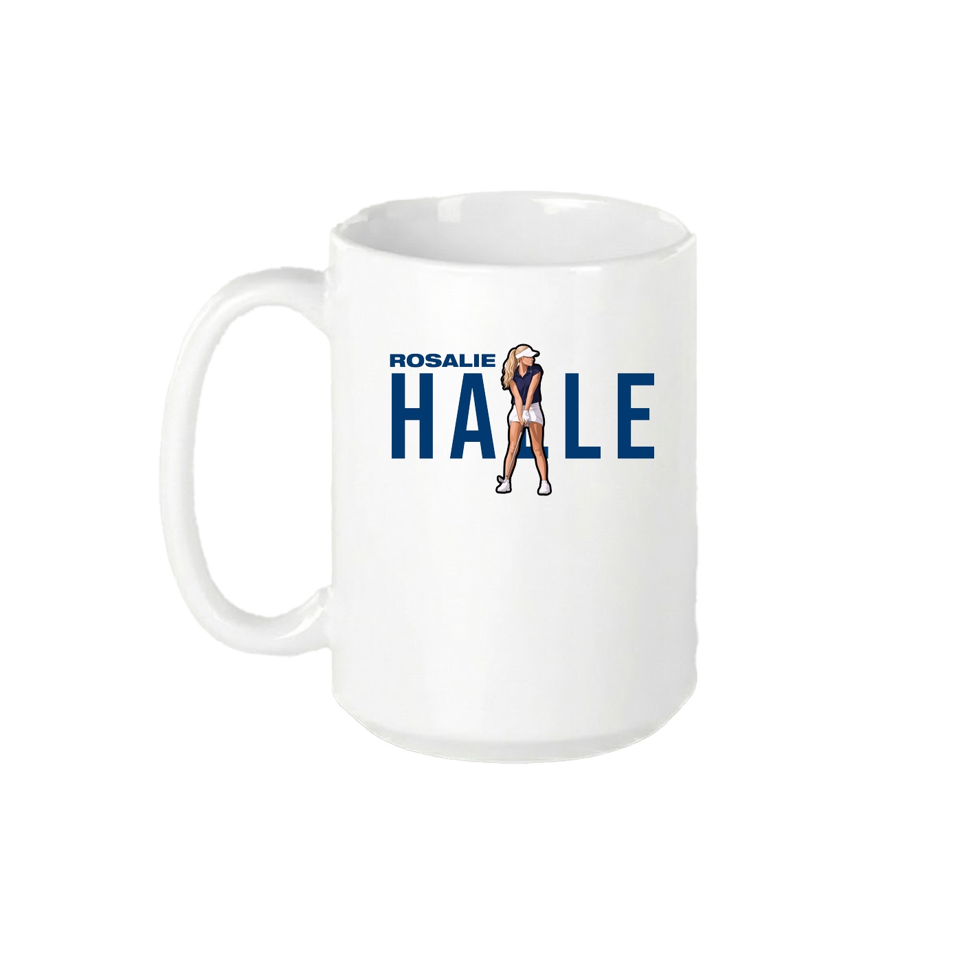 15oz Coffee Mug — Player Name in White