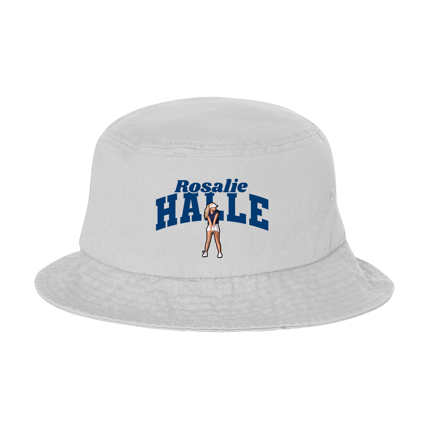 Bucket Cap — Signature Arch in White