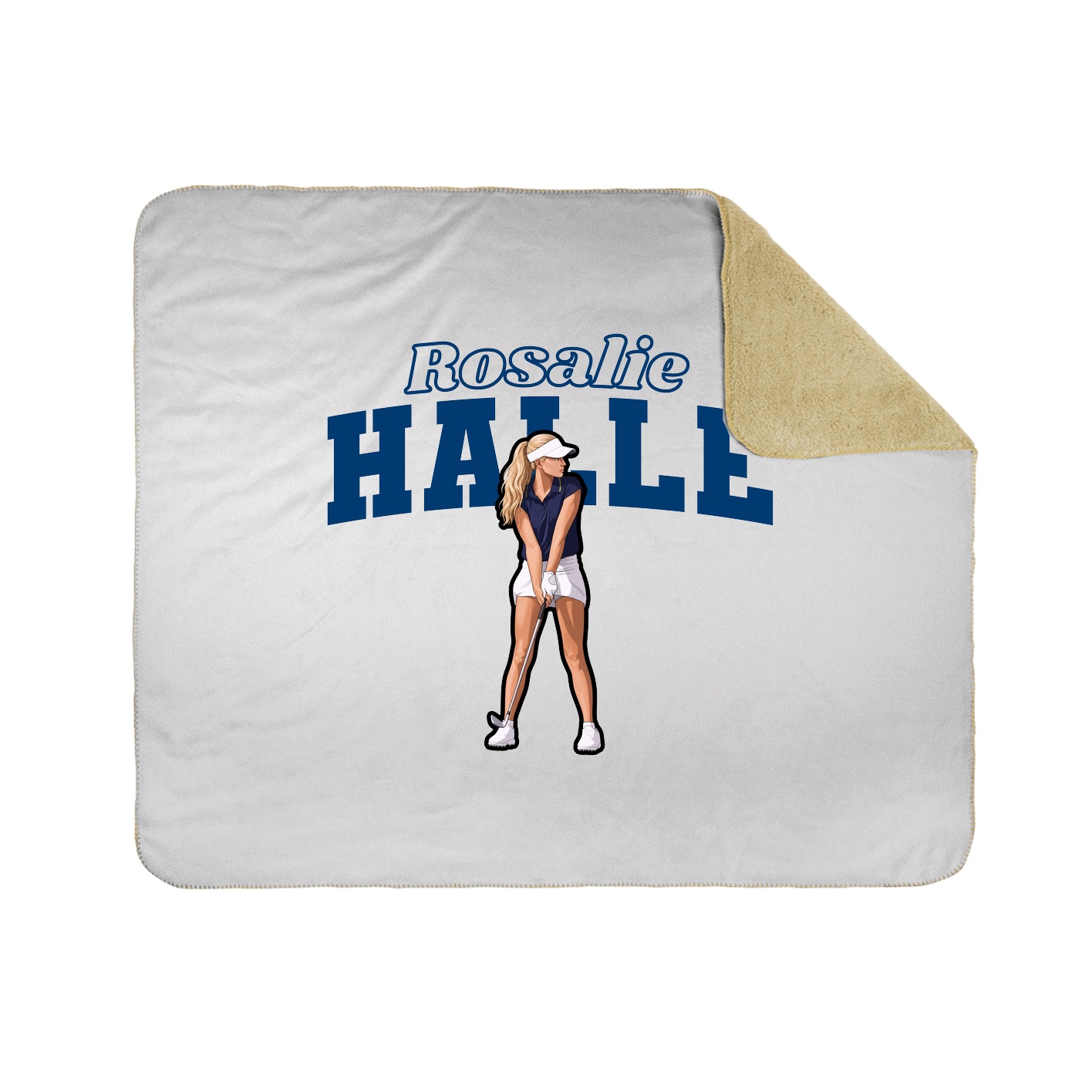 Throw Blanket — Name Arch in White