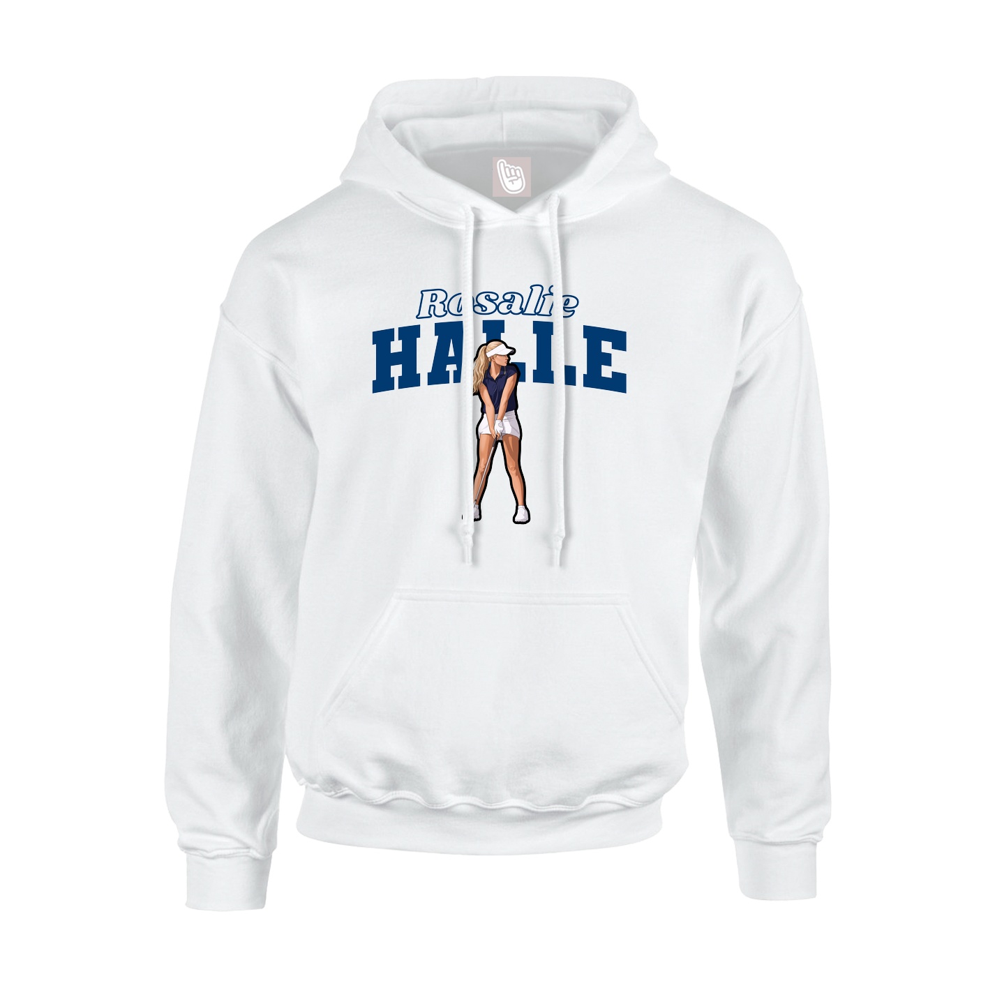 Hoodie — Name Arch in White