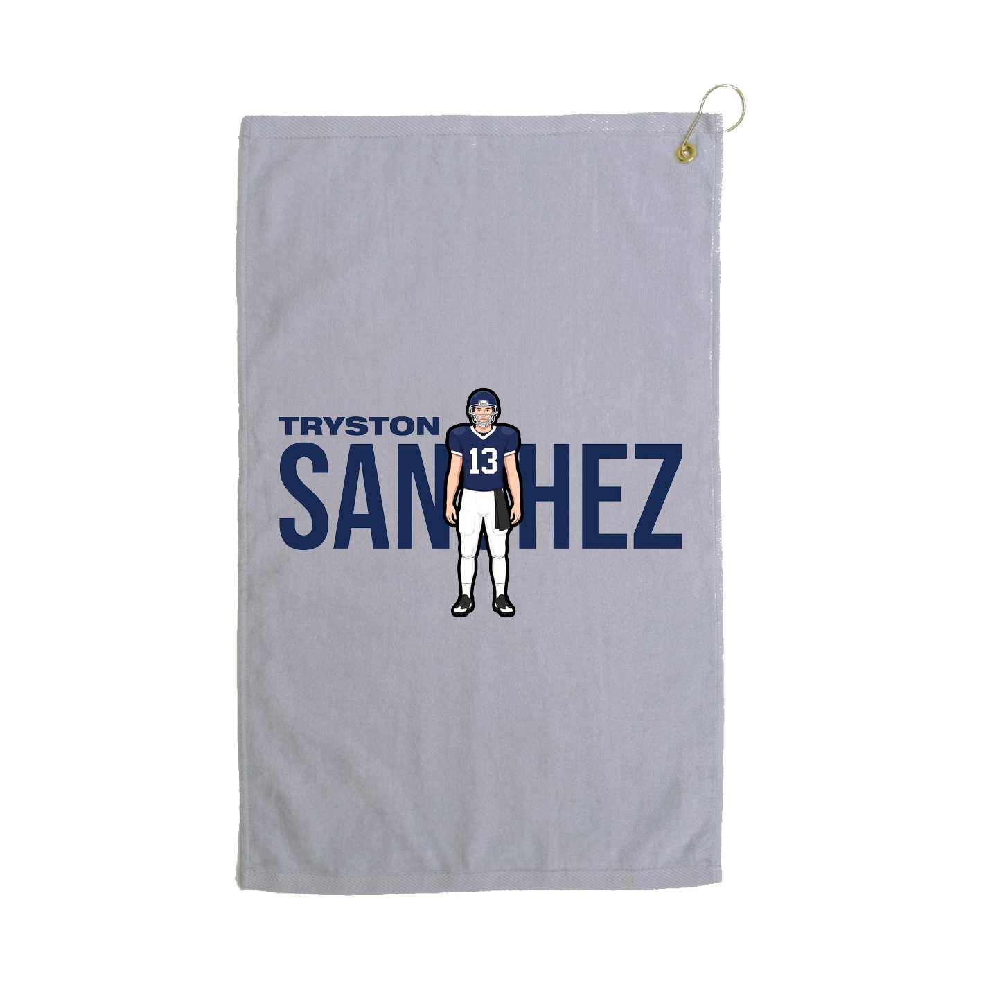 Golf Towel — Player Name in Grey