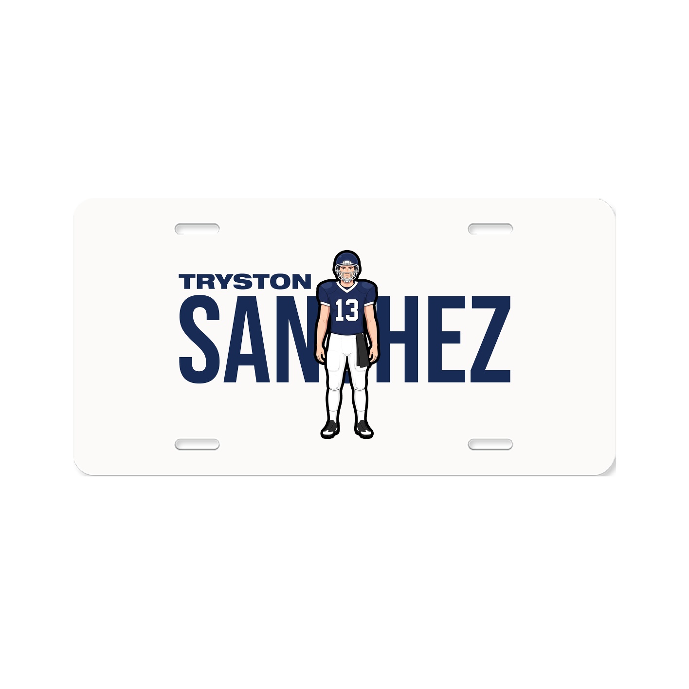 License Plate — Player Name in Classic