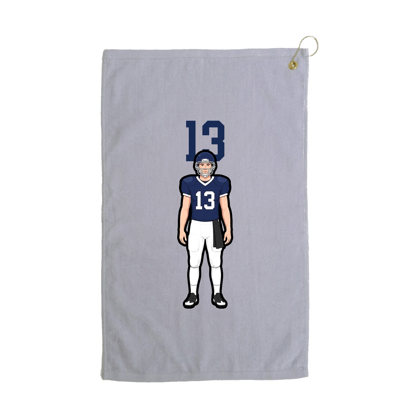 Golf Towel — Number Top in Grey