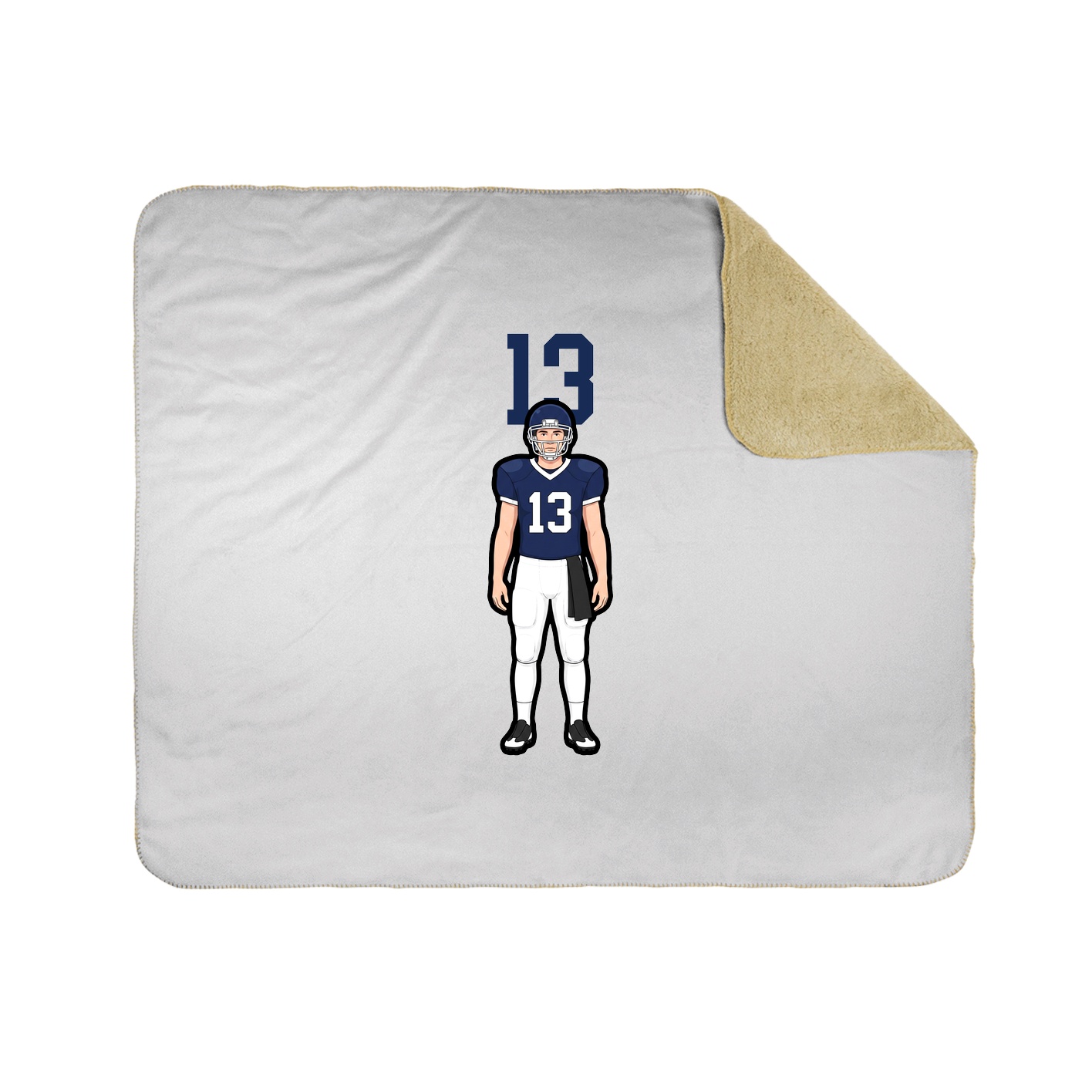 Throw Blanket — Number Top in White