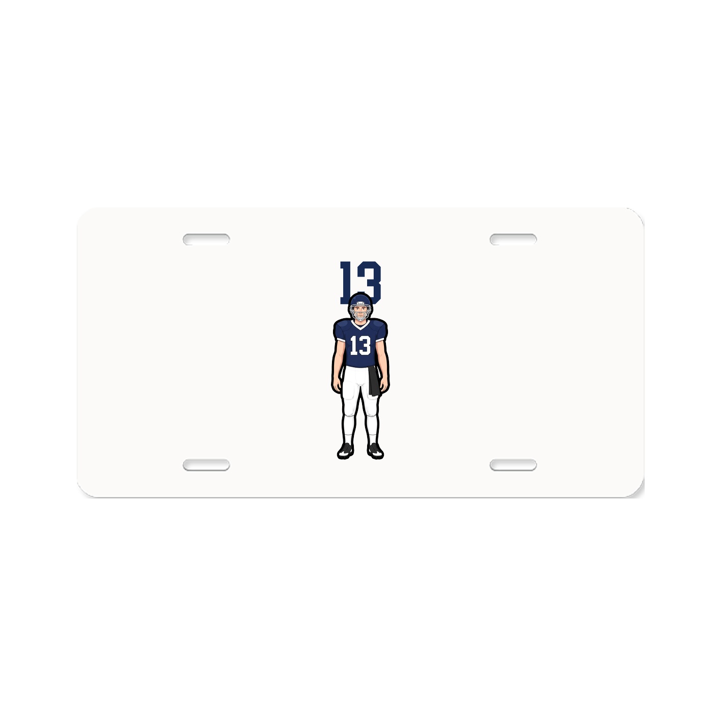 License Plate — Number Top in Classic