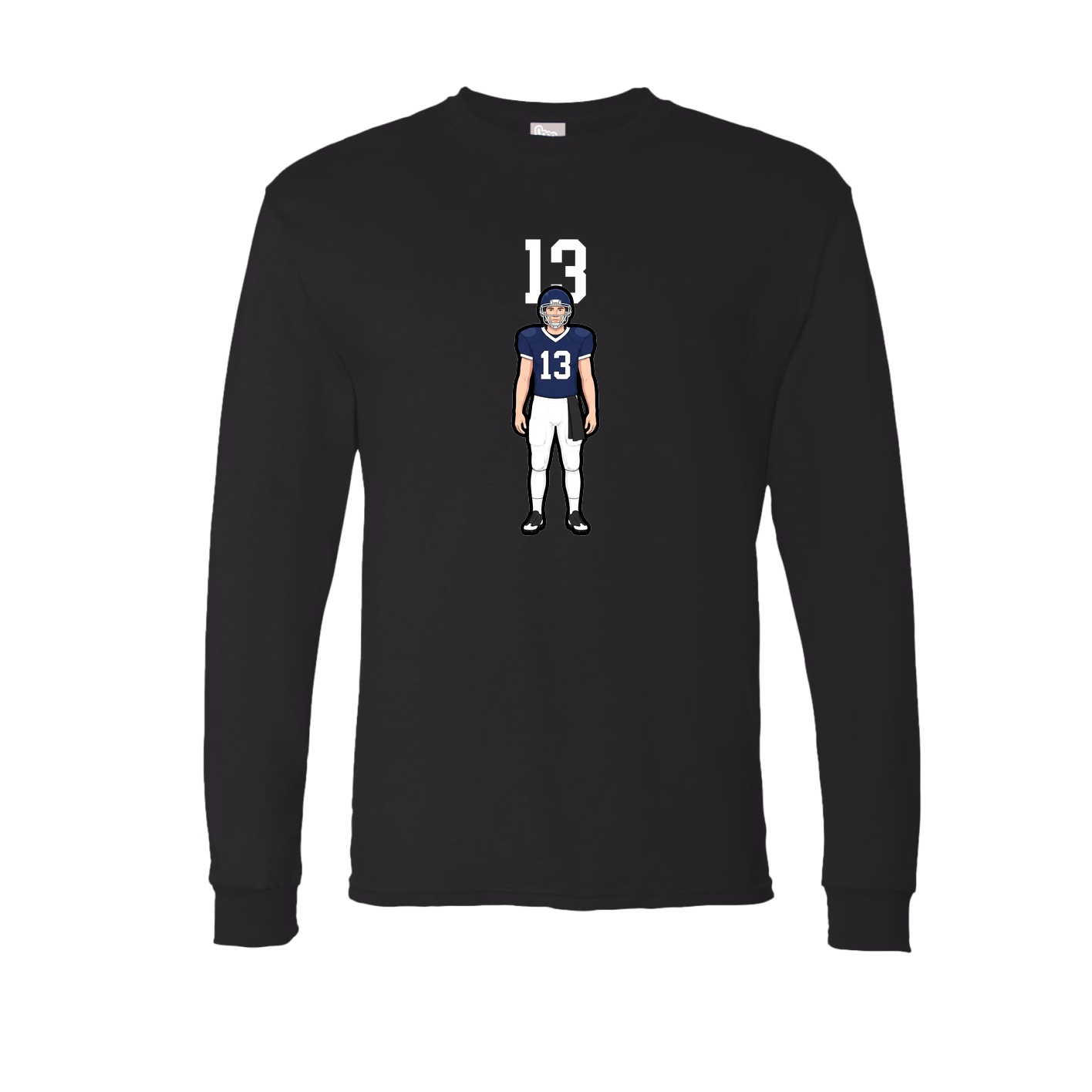 Long Sleeve Tee — Number Top in Black