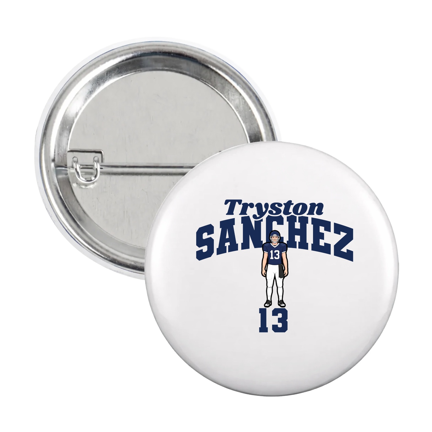 Game Day Button — Signature Arch in White